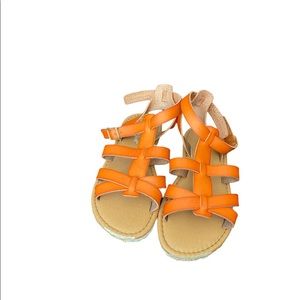 Tan gladiator style toddler girl sandals